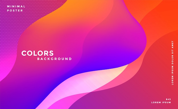 Abstract vibrant fluid colors background