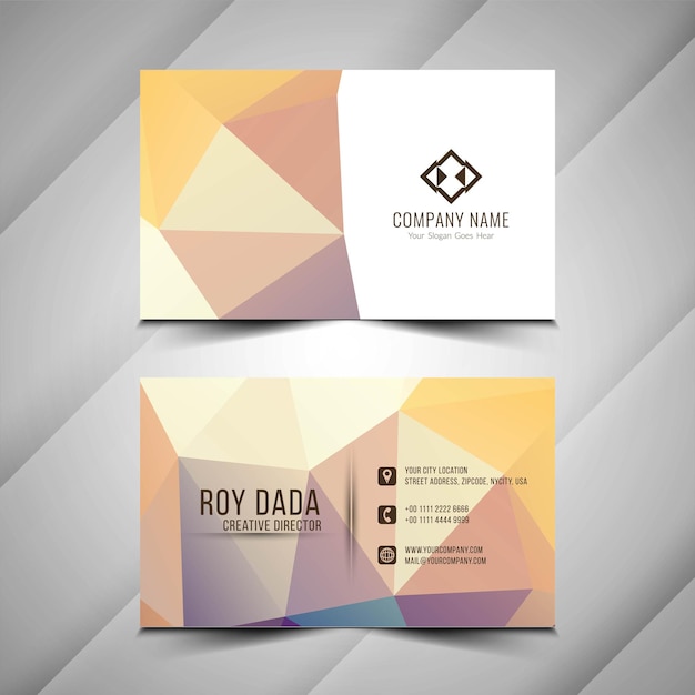 Free Vector abstract visiting card stylish template design