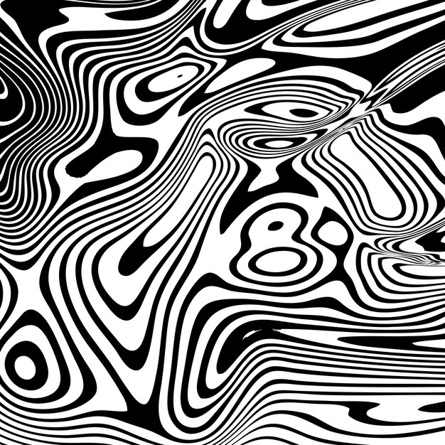 Abstract warped lines design 