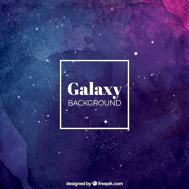 Abstract watercolor background of galaxy