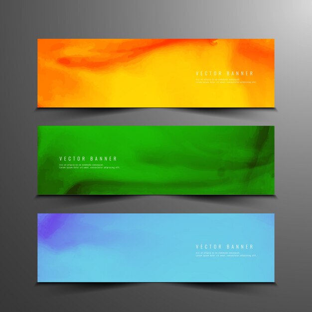 Abstract watercolor banner design