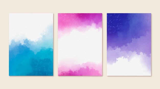 Abstract watercolor cover collection