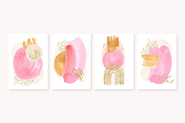 Abstract watercolor cover collection