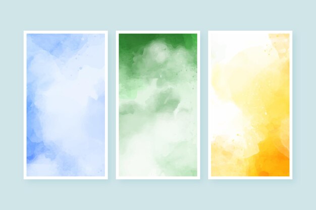 Abstract watercolor covers collection