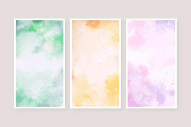 Abstract watercolor covers collection