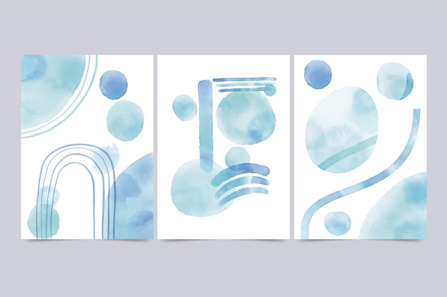 Abstract watercolor covers collection