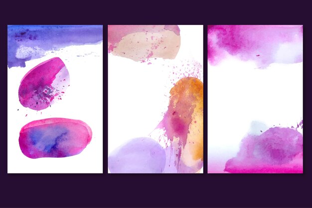 Abstract watercolor covers collection