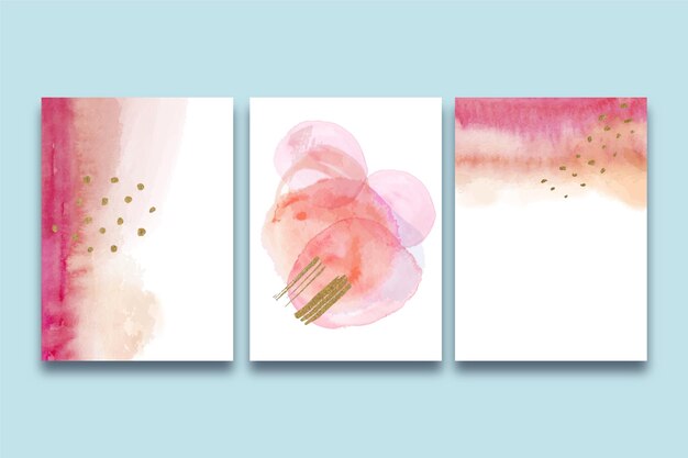 Abstract watercolor covers collection