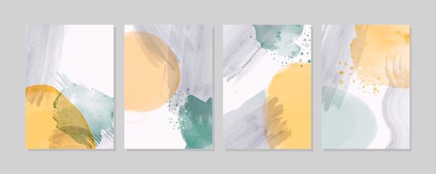 Abstract watercolor covers design