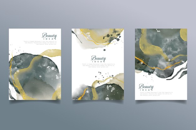 Abstract watercolor covers pack