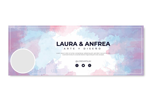 Abstract watercolor facebook cover