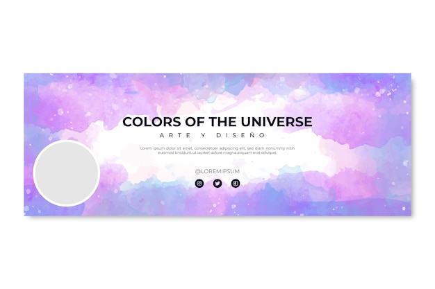 Free Vector abstract watercolor facebook cover