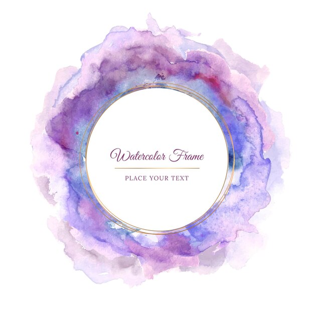 Abstract watercolor frame template