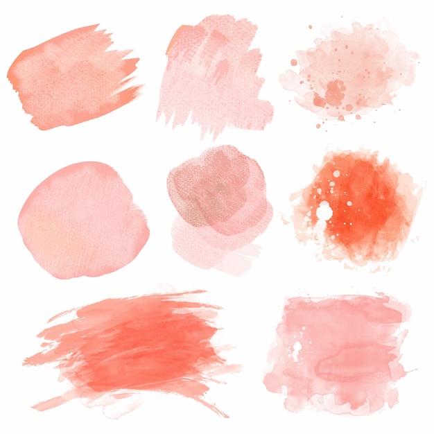 Abstract watercolor pink stains