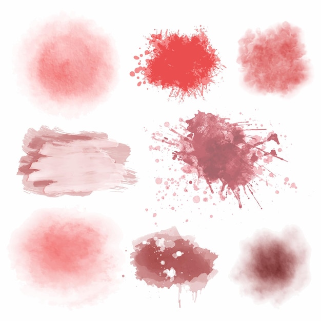 Abstract watercolor pink strokes