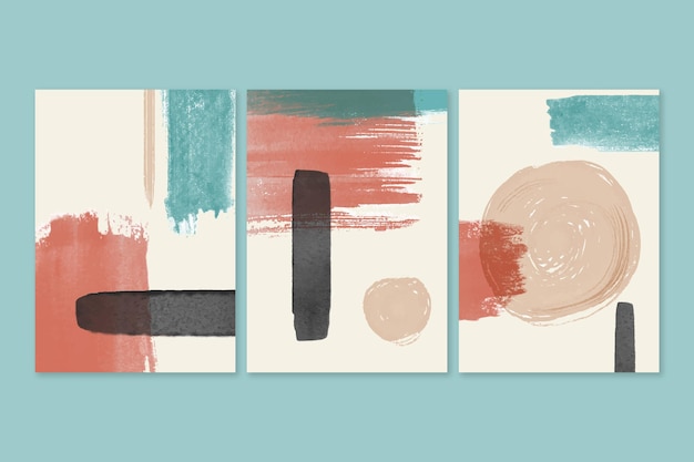 Free Vector abstract watercolor shapes covers collection