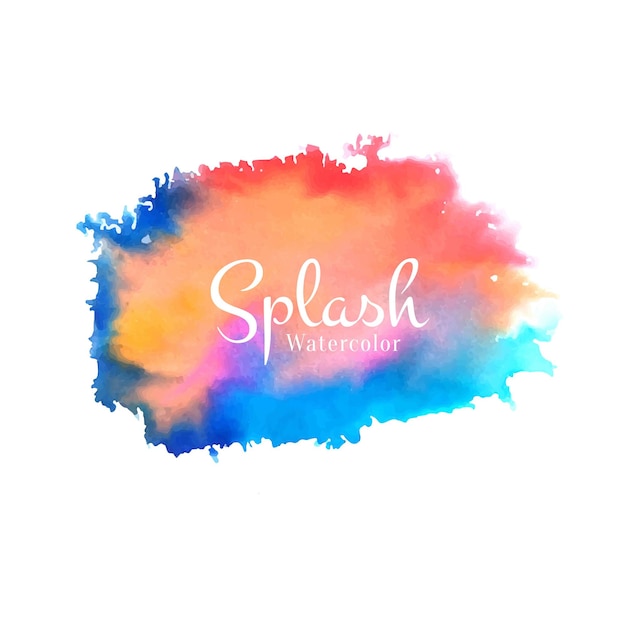 Abstract watercolor splash design vector