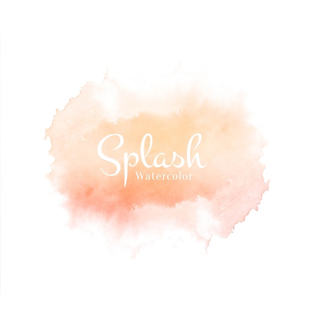 Abstract watercolor splash hand drawn design