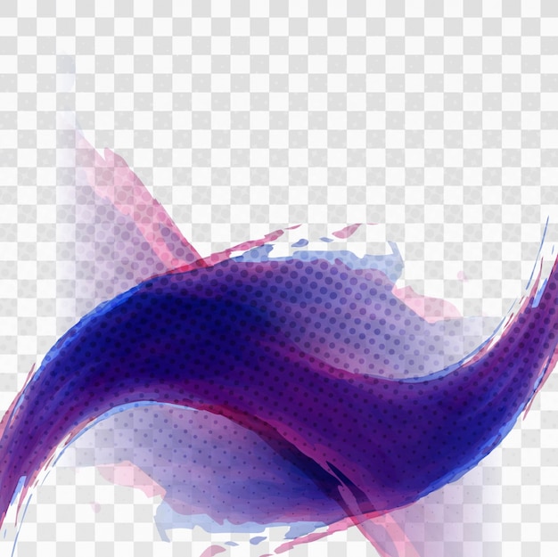 Free Vector abstract watercolor stain with wavy shapes