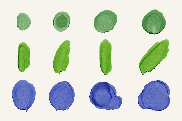 Free Vector abstract watercolor stains and strokes