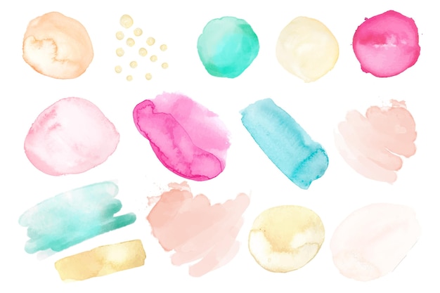 Free Vector abstract watercolor stains