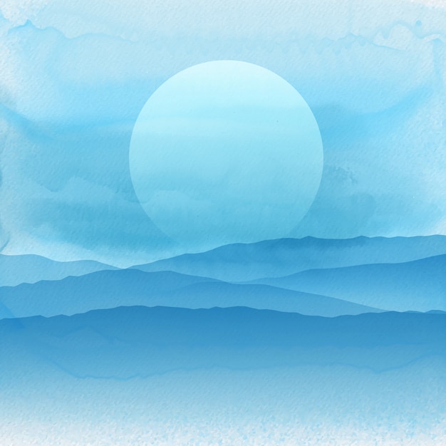 Free Vector abstract watercolour style landscape