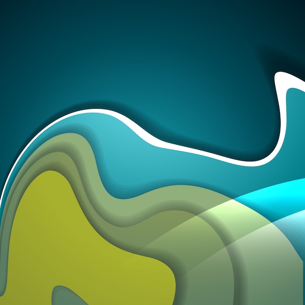 Free Vector abstract wave background in blue and green tones