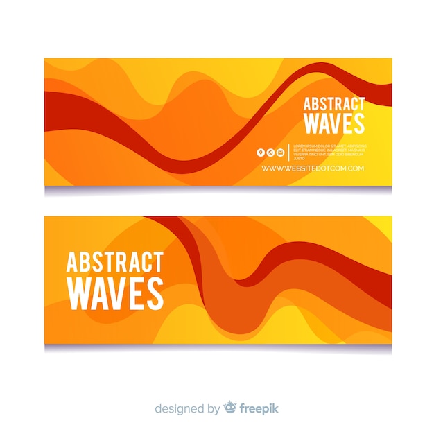 Abstract wave banner