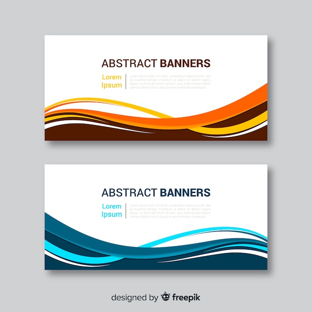 Free Vector abstract wave banners