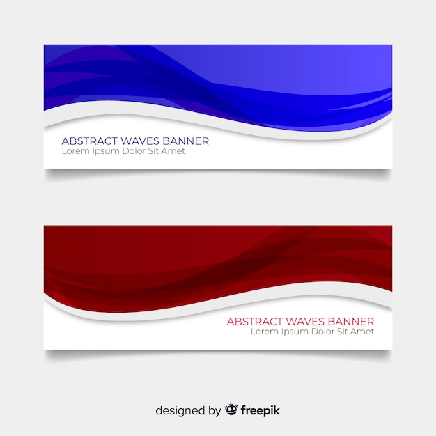 Free Vector abstract wave banners