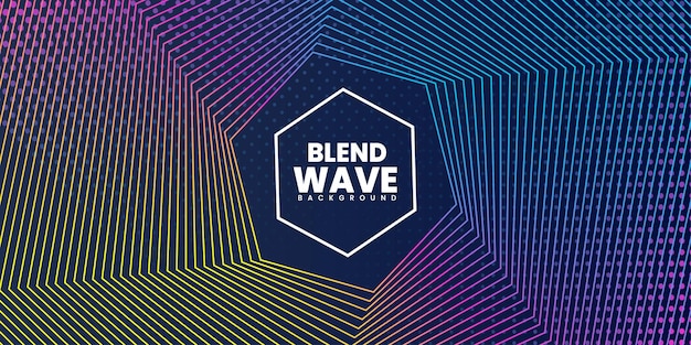 Abstract Wave Effect Blue Halftone Background Multipurpose Design Banner