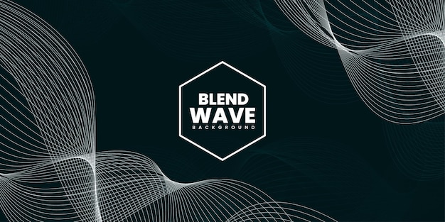 Abstract Wave Effect Dark Blue Background Multipurpose Design Banner