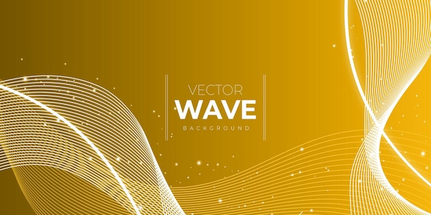 Abstract Wave Effect Gold Yellow Background Multipurpose Design Banner