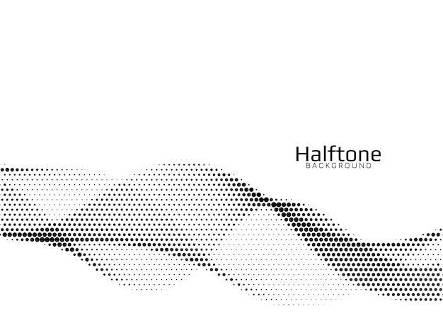 Abstract wave style halftone background