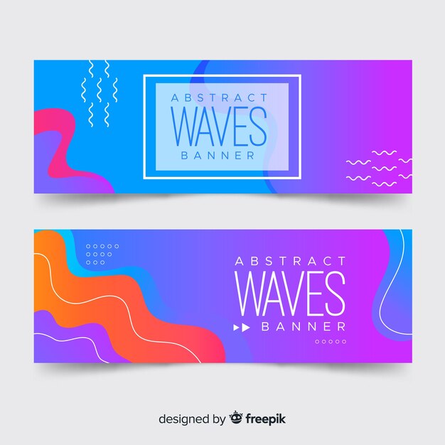 Abstract waves banner