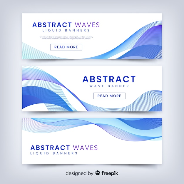 Abstract waves banners