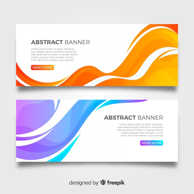 Abstract waves banners