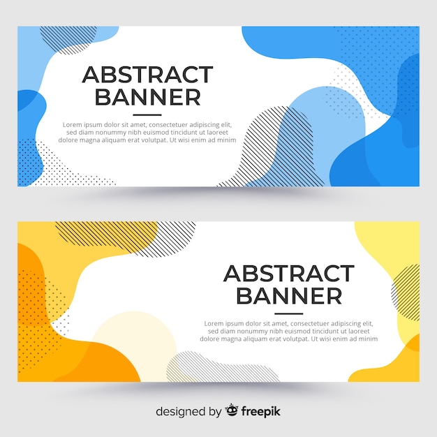 Abstract waves banners