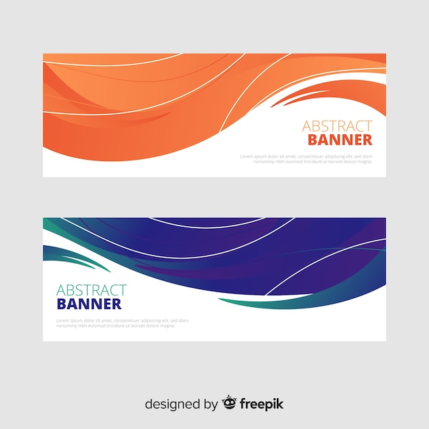 Free Vector abstract waves banners