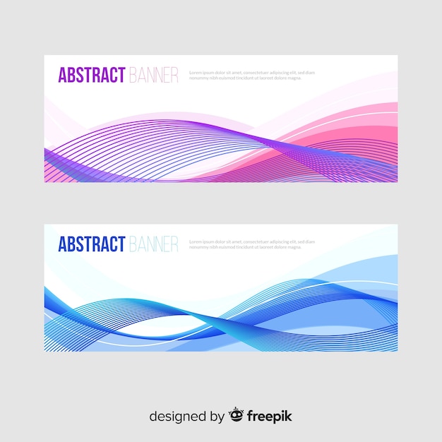 Abstract waves banners