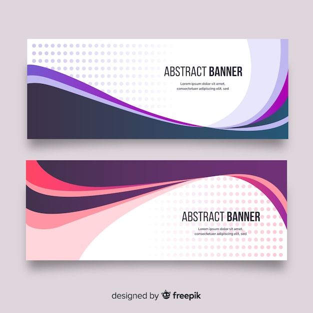 Abstract waves banners