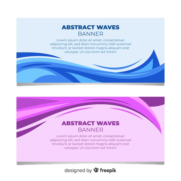 Free Vector abstract waves banners