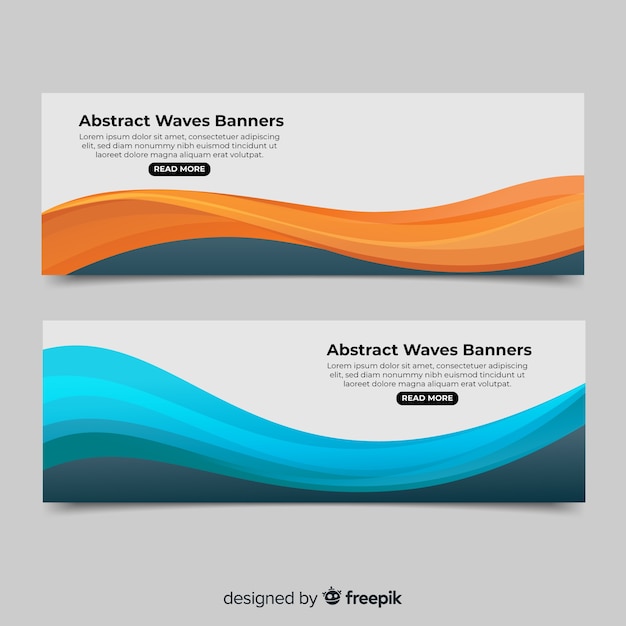 Free Vector abstract waves banners