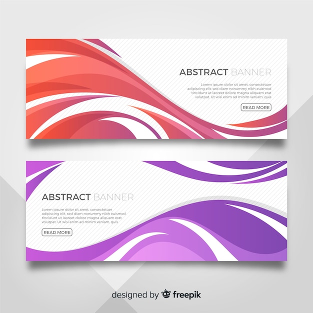 Abstract waves banners