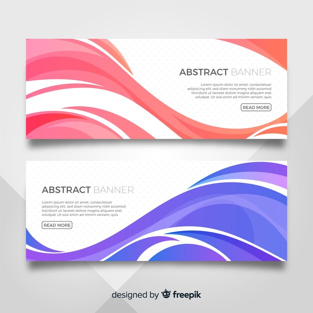 Abstract waves banners