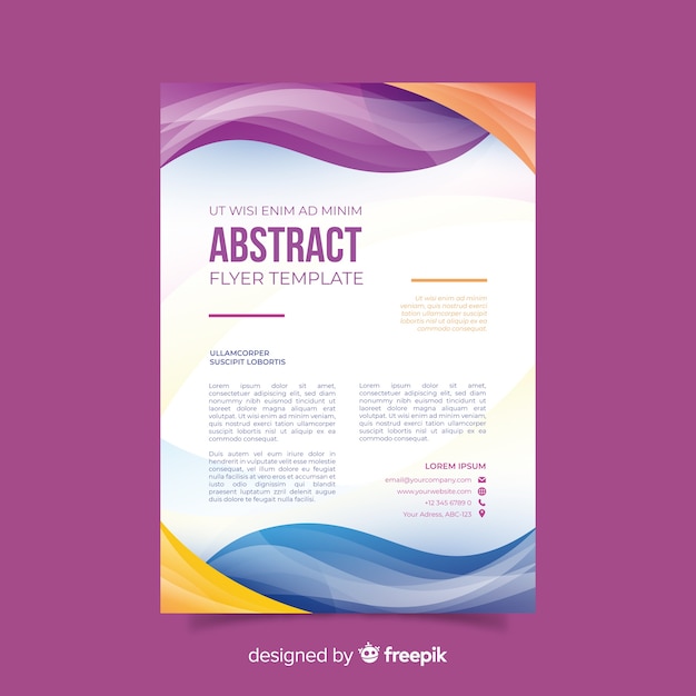 Abstract waves flyer