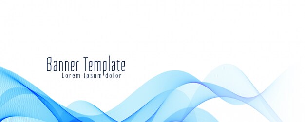 Abstract wavy banner stylish design template