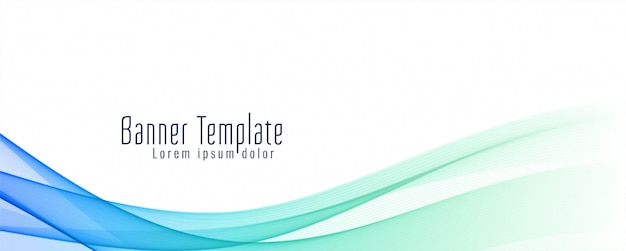 Abstract wavy banner stylish  template