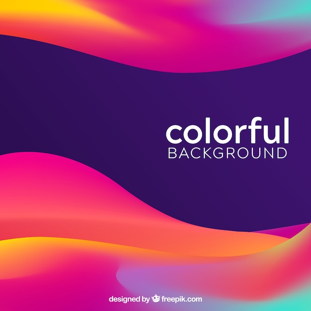 Abstract wavy colorful background