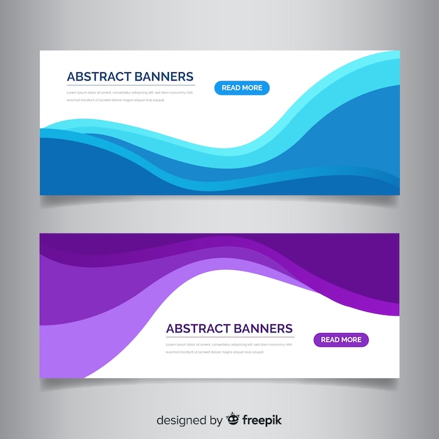 Abstract wavy shapes banner